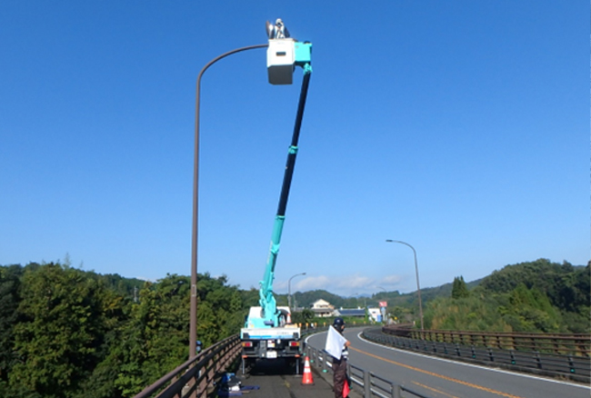 国道10号 佐伯維持管内道路照明LED化工事